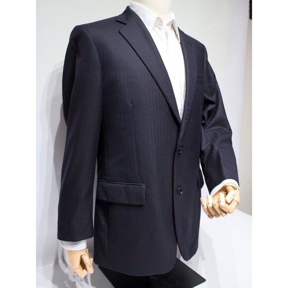 Brooks Brothers 1818 Madison Saxxon Navy Blue 100% Wool Blazer Made in USA 41R - Picture 6 of 12